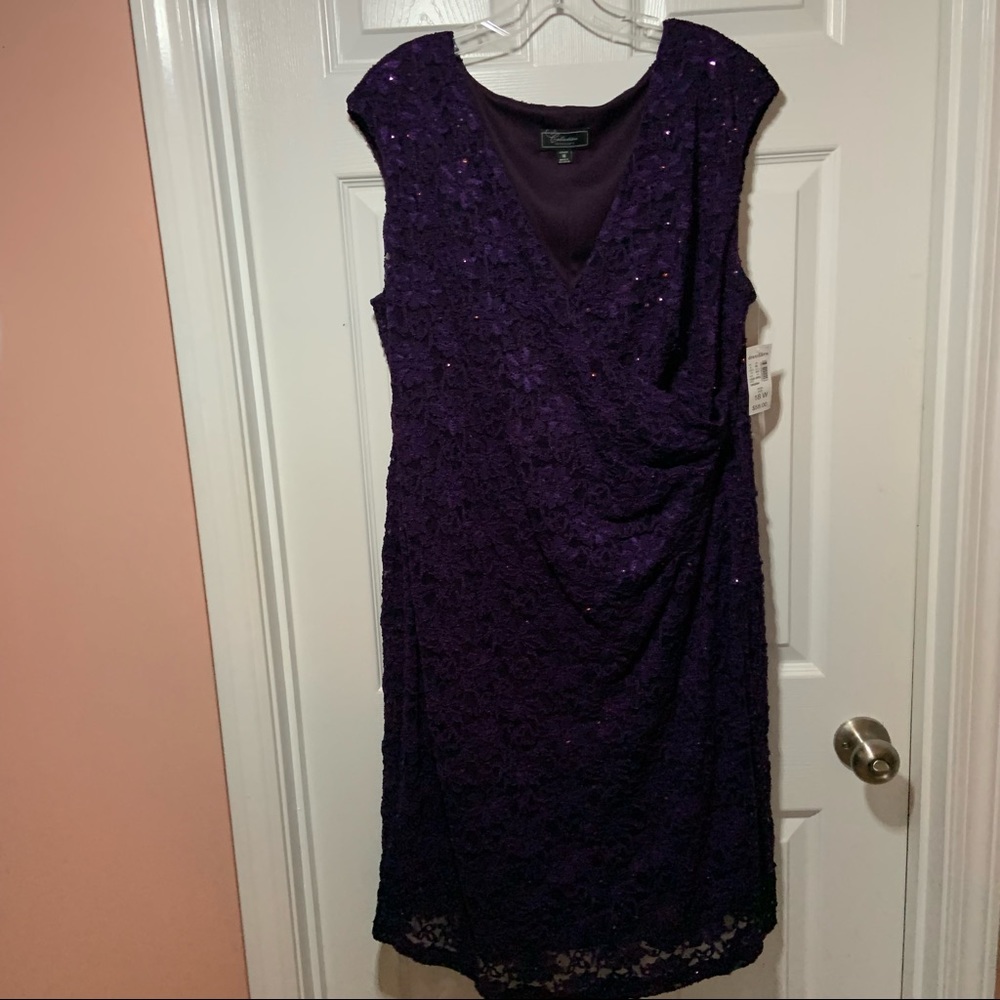 NWT Dress Barn Purple Lace Dress